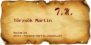 Törzsök Martin névjegykártya