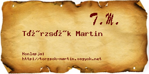 Törzsök Martin névjegykártya