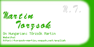 martin torzsok business card